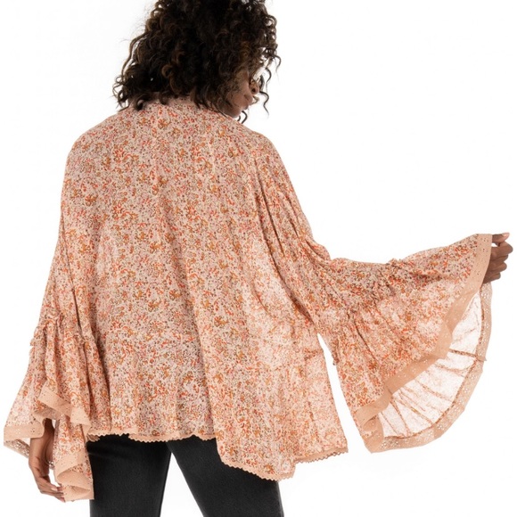 Free People Lola Kimono in Ochre - Picture 4 of 16